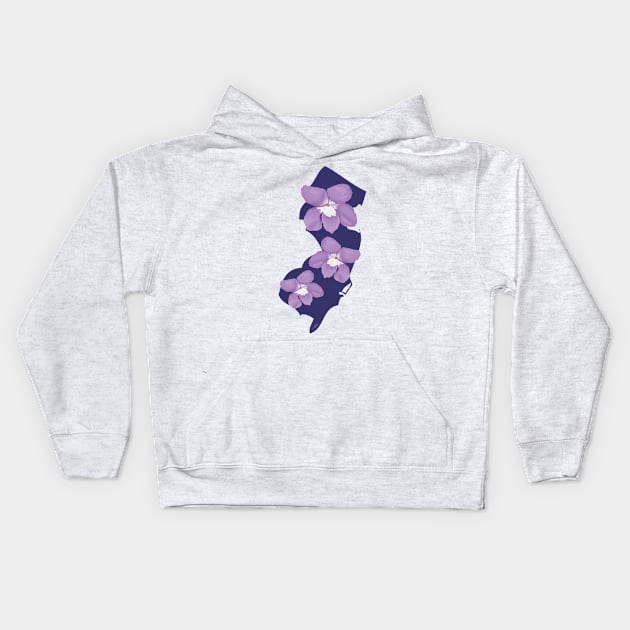 New Jersey Violet Kids Hoodie by Lavenderbuttons